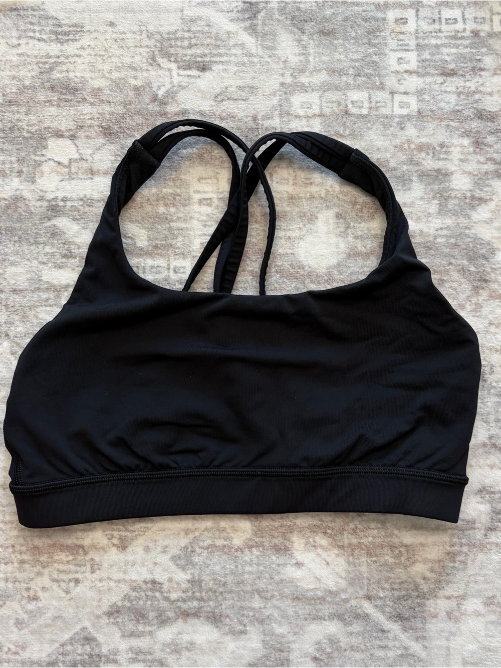Lululemon Energy Bra Black Size 6 Medium Support Strappy Sports Bra